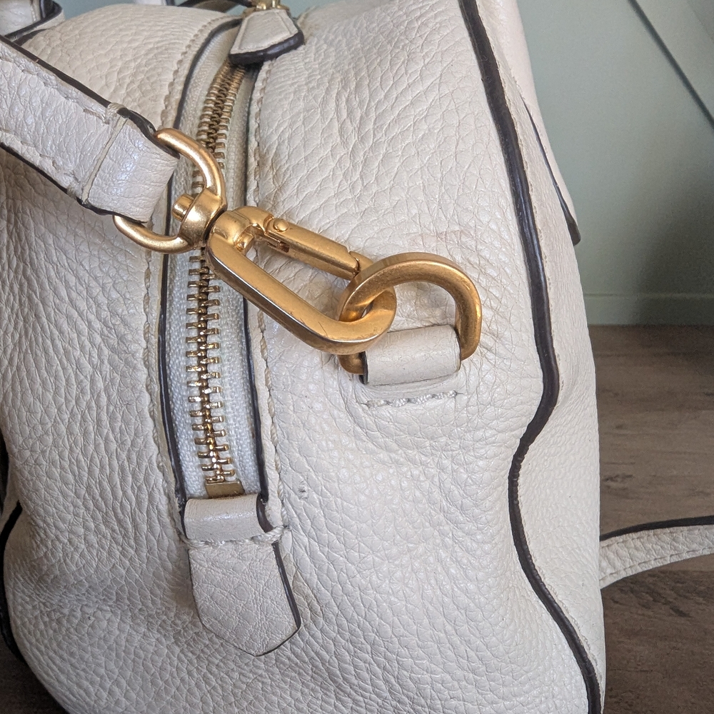 Tory Burch McGraw Small Satchel, an elegant pebbled leather  Crossbody bag - Picture 9 of 15